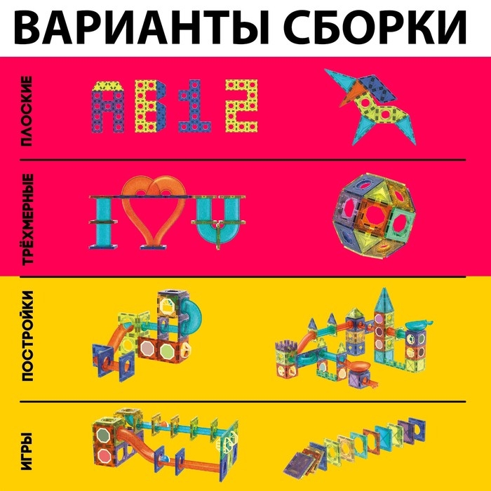 Магнитный конструктор «Магникс», 40 деталей Магнитный конструктор «Магникс», 40 деталей