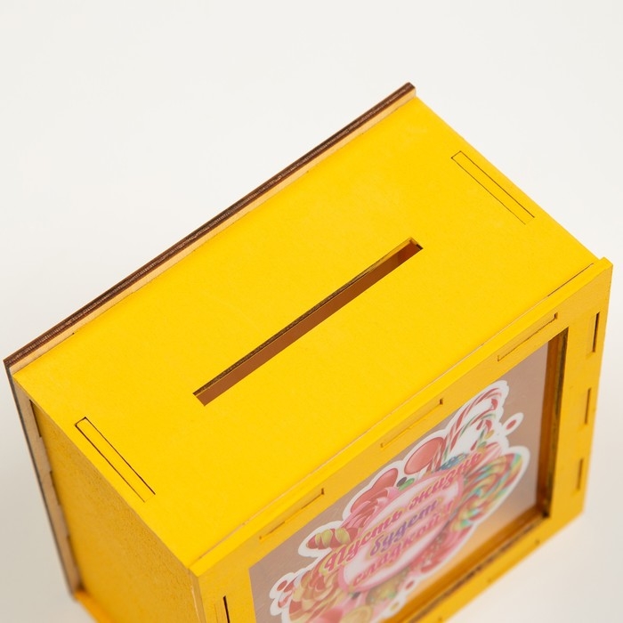 Копилка Копилка "Пусть жизнь будет сладкой!" 14х14х8 см