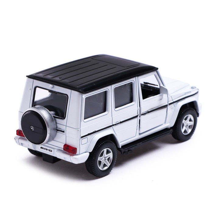 Машина металлическая MERCEDES-BENZ G63 AMG, 1:32, открываются двери, инерция, цвет белый Машина металлическая MERCEDES-BENZ G63 AMG, 1:32, открываются двери, инерция, цвет белый