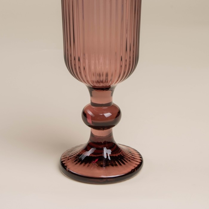 Набор бокалов для шампанского стеклянный SL Home «Модерн», 150 мл, 5,5×18,5 см, цвет розовый Набор бокалов для шампанского стеклянный SL Home «Модерн», 150 мл, 5,5×18,5 см, цвет розовый