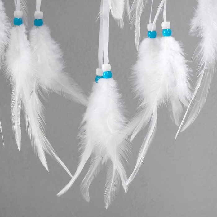 Ловец снов от сглаза Ловец снов от сглаза "Белое солнце" с перьями 22х60 см