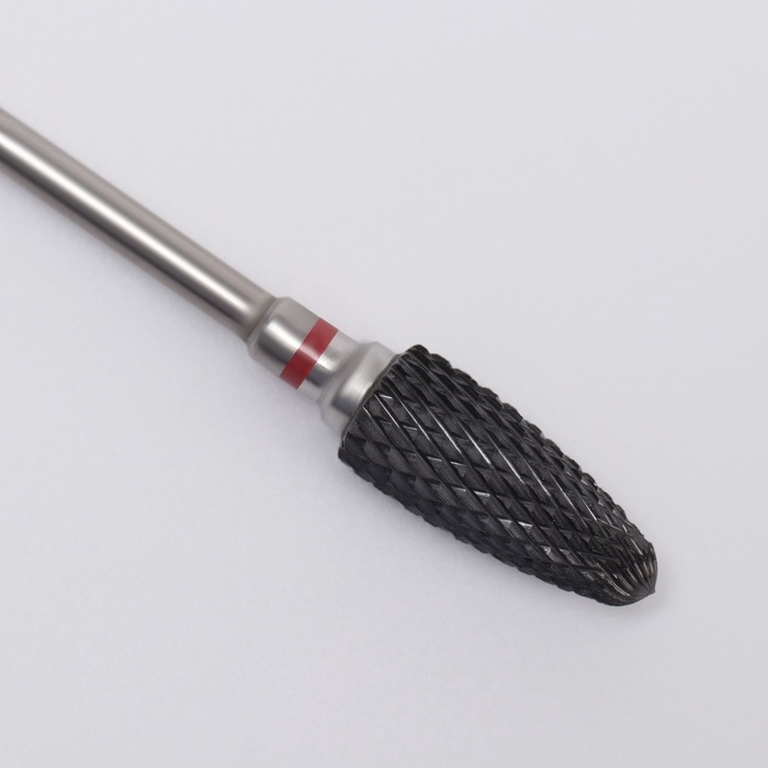 Фреза керамическая для маникюра «Кукуруза», мелкая нарезка, 6 × 15 мм, в пластиковом футляре, цвет чёрный Фреза керамическая для маникюра «Кукуруза», мелкая нарезка, 6 × 15 мм, в пластиковом футляре, цвет чёрный