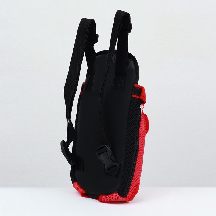 Рюкзак-переноска для кошек и собак  Рюкзак-переноска для кошек и собак "Кенгуру", 35 х 25 х 20 см, размер S, красный