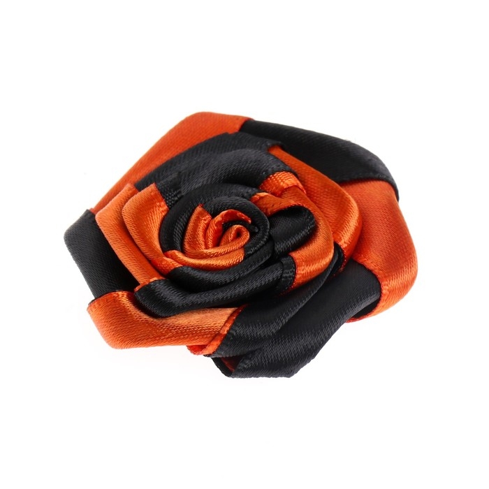 Брошь - цветок из георгиевской ленты  Брошь - цветок из георгиевской ленты "9 мая - Вечный огонь"