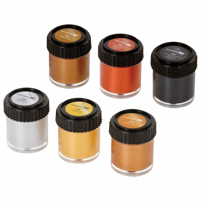 Краска акриловая, набор 6 цветов х 22 мл, Metallic, BRAUBERG ART CLASSIC, классический металлик, 191717 Краска акриловая, набор 6 цветов х 22 мл, Metallic, BRAUBERG ART CLASSIC, классический металлик, 191717