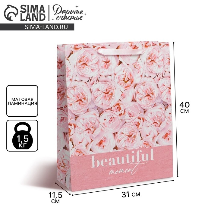 Пакет подарочный ламинированный вертикальный, упаковка, «Улыбайся», L 31 х 40 х 11,5 см Пакет подарочный ламинированный вертикальный, упаковка, «Улыбайся», L 31 х 40 х 11,5 см