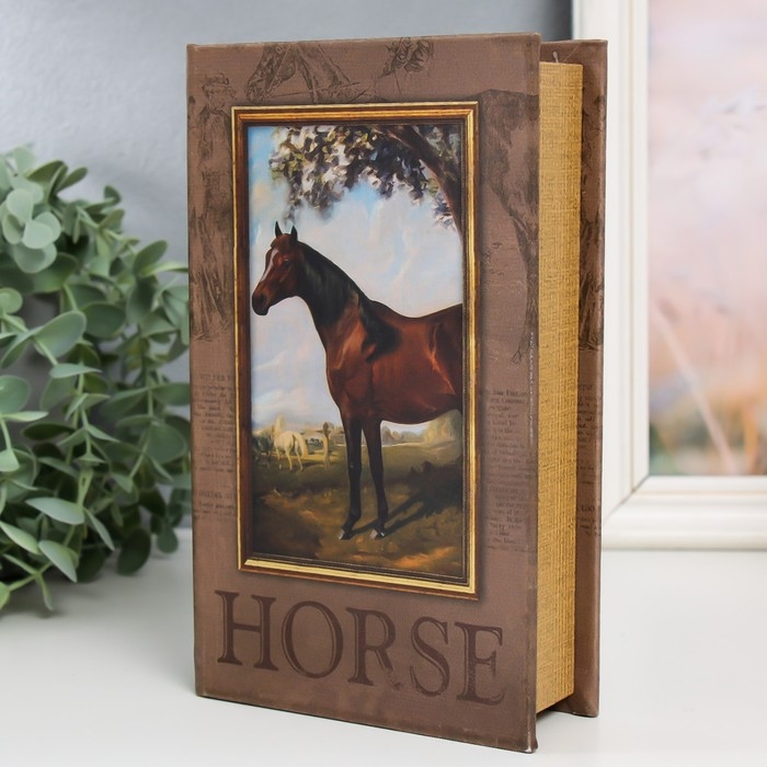 Сейф-книга дерево кожзам Сейф-книга дерево кожзам "Лошадь" 21х13х5 см