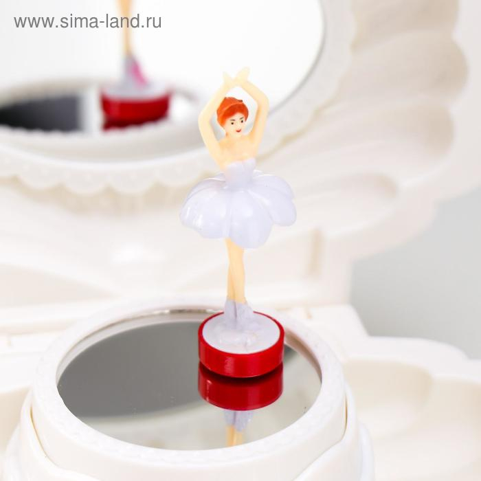 Шкатулка музыкальная механическая Шкатулка музыкальная механическая "Белая ракушка" 7,5х15,5х12 см