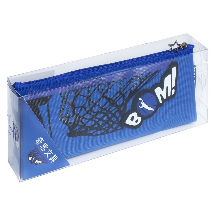 Пенал школьный на молнии Пенал школьный на молнии "Баскетбол", микс