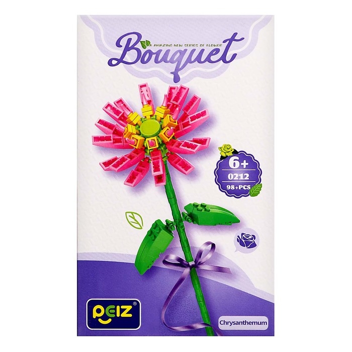 Конструктор Букет «Хризантема», 98 деталей Конструктор Букет «Хризантема», 98 деталей