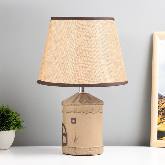 Настольная лампа  Настольная лампа "Мейзон" E14 40Вт коричневый 22,5х22,5х33,5 см RISALUX