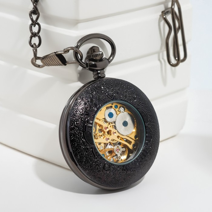 Часы карманные механические Часы карманные механические "Скелетон", на цепочке, d циферблата-4.5 см