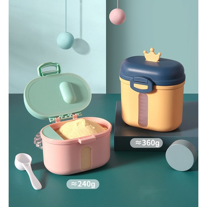 Контейнер для хранения детского питания «Корона», 360 гр., цвет желтый Контейнер для хранения детского питания «Корона», 360 гр., цвет желтый