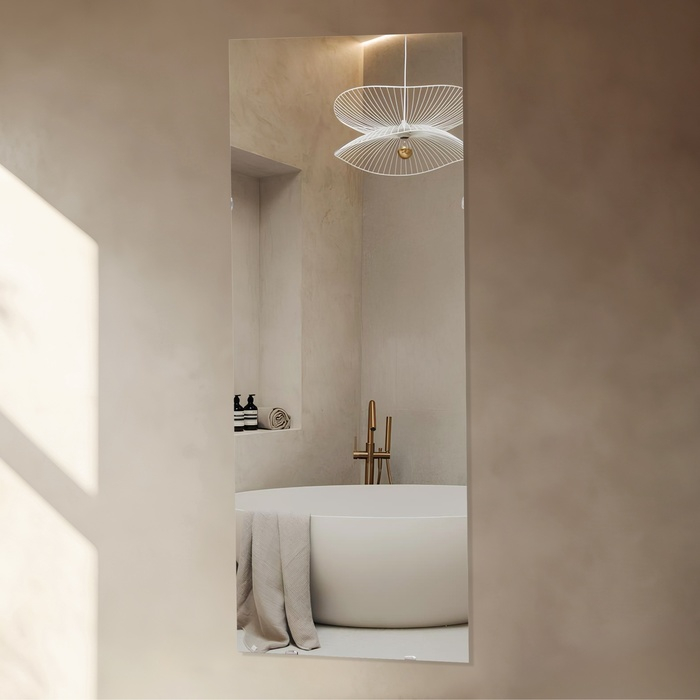 Зеркало, настенное, с креплением на 4 зажима, 110х45 см Зеркало, настенное, с креплением на 4 зажима, 110х45 см