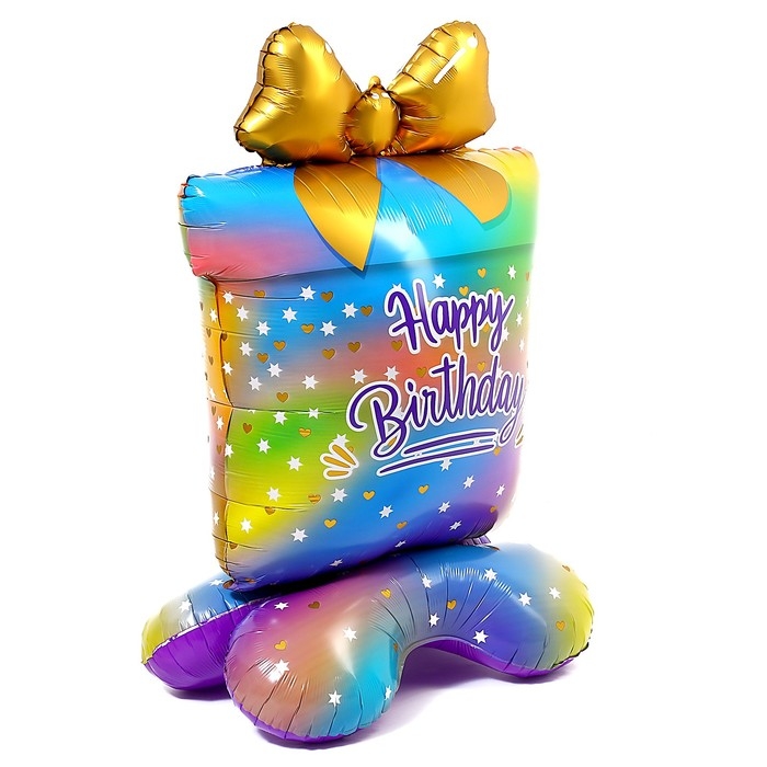Шар фольгированный 31" &laquo;Подарок на подставке&raquo;, под воздух