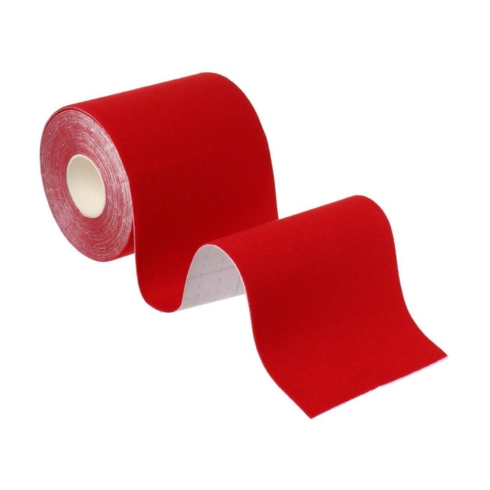 Кинезио - тейп, 7,5 см × 5 м, цвет красный Кинезио - тейп, 7,5 см × 5 м, цвет красный