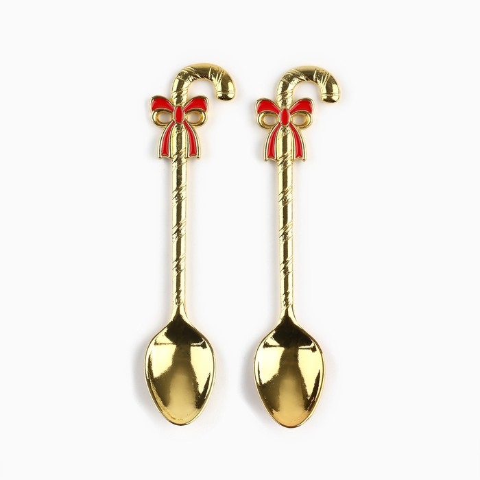 Ложки новогодние чайные с формовой ручкой «Новый год: Счастья в Новом году», 11 х 3 см Ложки новогодние чайные с формовой ручкой «Новый год: Счастья в Новом году», 11 х 3 см