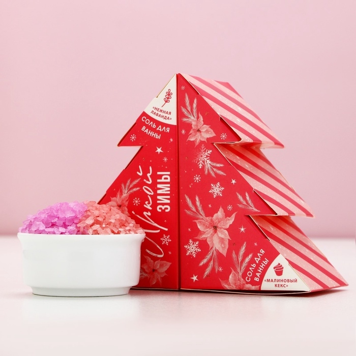 Подарочный набор косметики «Радости в Новом Году!», соль для ванны, 2 х 150 г, ЧИСТОЕ СЧАСТЬЕ Подарочный набор косметики «Радости в Новом Году!», соль для ванны, 2 х 150 г, ЧИСТОЕ СЧАСТЬЕ