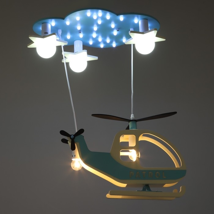 Люстра с подсветкой 2173/5 E27 40Вт бело-голубой 65х40х70 см BayerLux