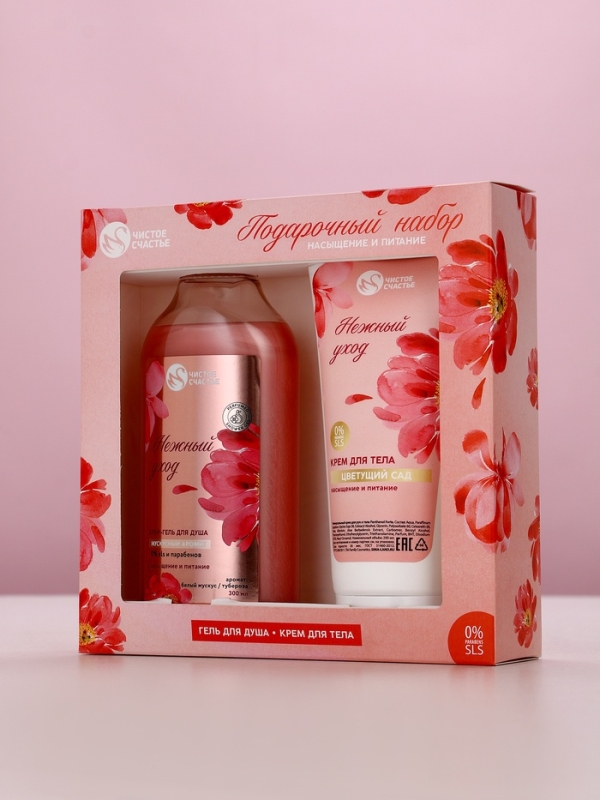 Подарочный набор Подарочный набор "Насыщение и питание", гель для душа,300 мл и крем для тела,200 мл