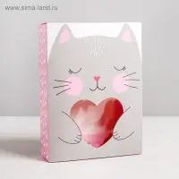 Коробка кондитерская, упаковка, &laquo;Котик&raquo;, 20&times;15&times;5 см