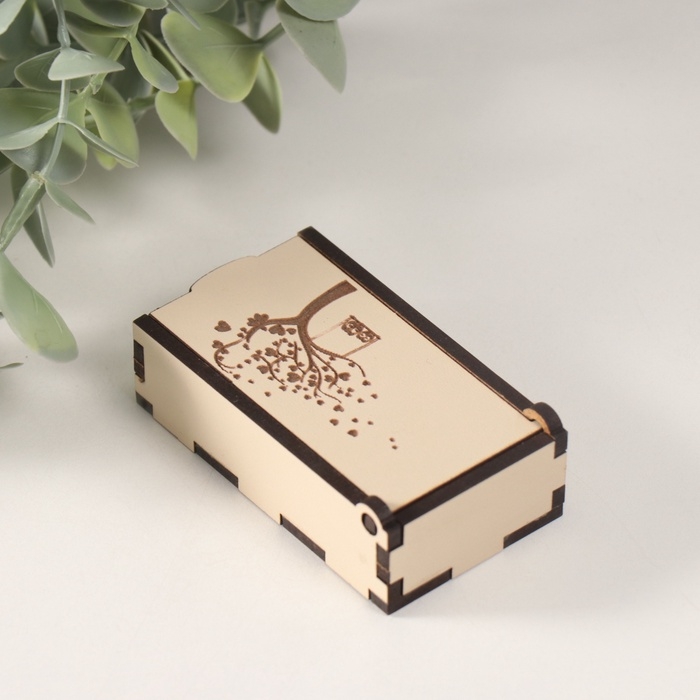 Шкатулка "Дерево с качелью" 7х4х2 см