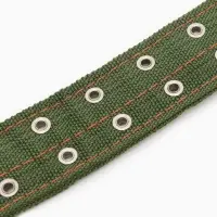 Ошейник, 65&times;4 см, ОШ 54-60 см, четырёхслойный с вертлюгом, полиэстер, зелёный