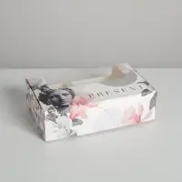 Коробка для эклеров, кондитерская упаковка, 5 вкладышей, Present, 25.2&times;15&times;7 см