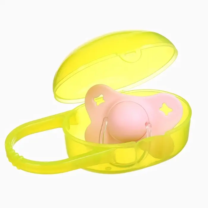 Контейнер для хранения и стерилизации детских сосок и пустышек, желтый