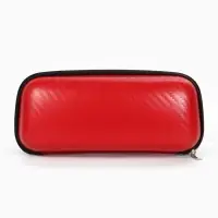 Футляр для очков на молнии, длина 16 см, цвет красный