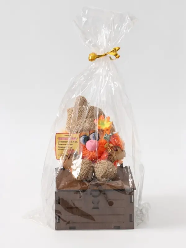 Фигурка-оберег &laquo;Домовой. Богатейка на сундуке, в колпаке&raquo;, 20&times;14&times;10 см, МИКС
