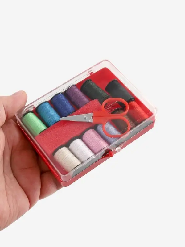 Швейный набор, 18 предметов, в пластиковой коробке, 9.5&times;7&times;2.5 см