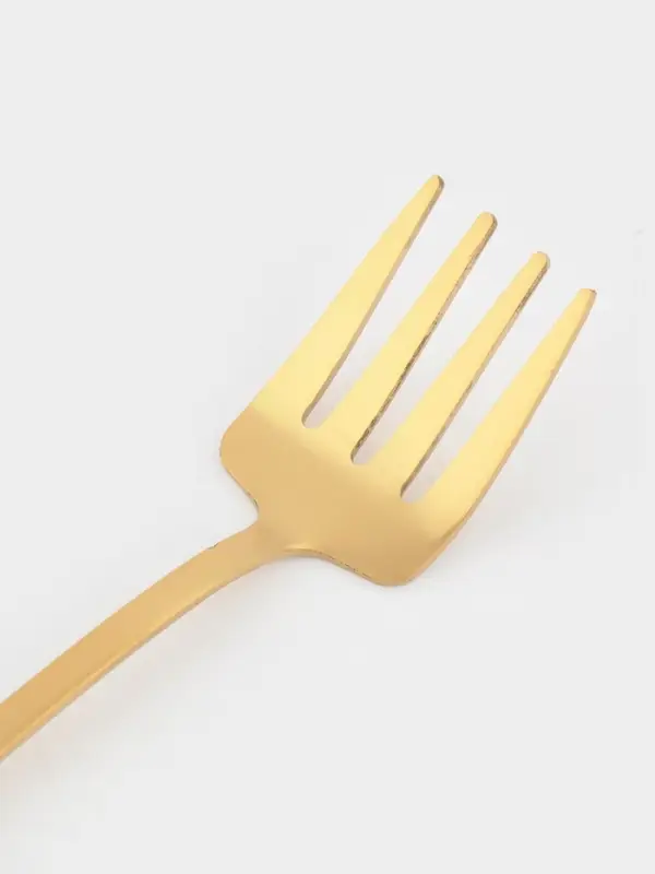 Вилка десертная Magistro &laquo;Грабли&raquo;, длина 12 см, нержавеющая сталь, золотистая