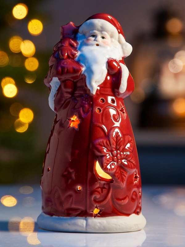 Светодиодная фигура Светодиодная фигура "Дед Мороз" 13.8х6.8х7.5, 1 LED, LR44x3(в компл.), Т/БЕЛЫЙ