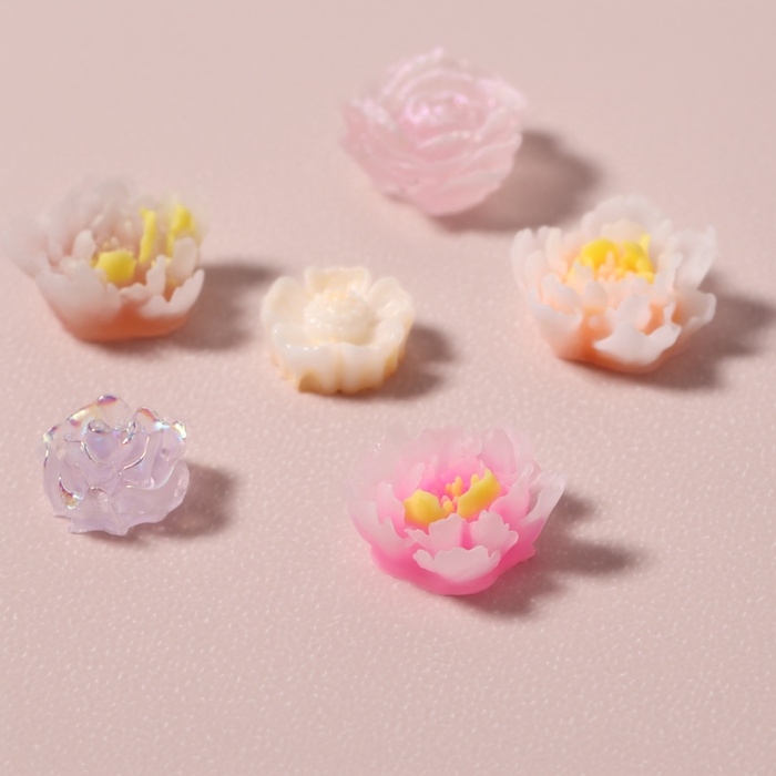 Фигурки для дизайна ногтей &laquo;Цветочный рай&raquo;, объёмные, МИКС