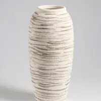 Ваза настольная керамика "Беажио" элит, 25,5х10 см, бежево-коричневый