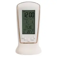 Часы - будильник LB-02 "Обелиск", дата, температура, подсветка, белый Часы - будильник LB-02 "Обелиск", дата, температура, подсветка, белый