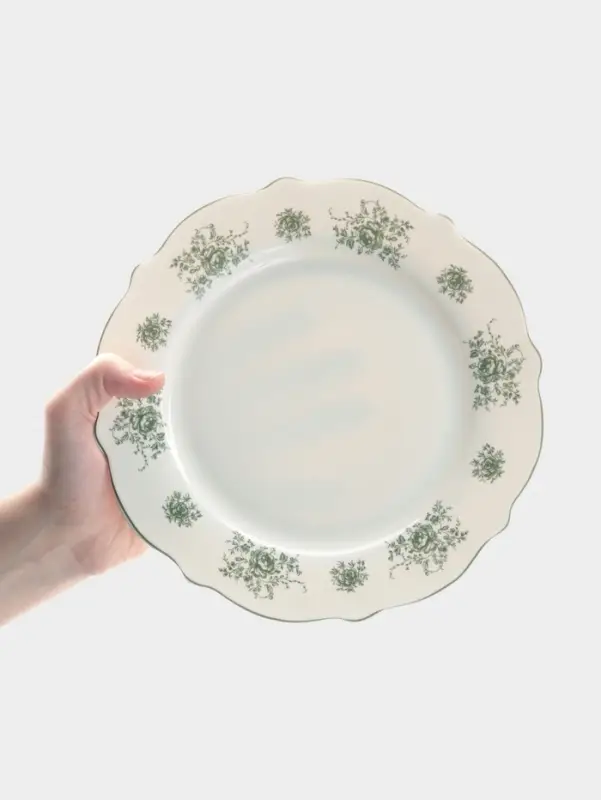 Тарелка WY Emerald Essence, d=26.5 см, фарфор, белая