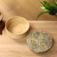 Банка для сыпучих продуктов 16х16х6,5 см, бамбук