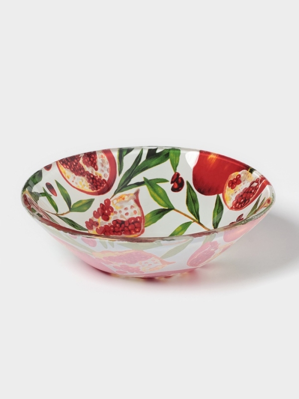 Салатник Доляна «Гранат», d=11,5 см, стекло, рисунок