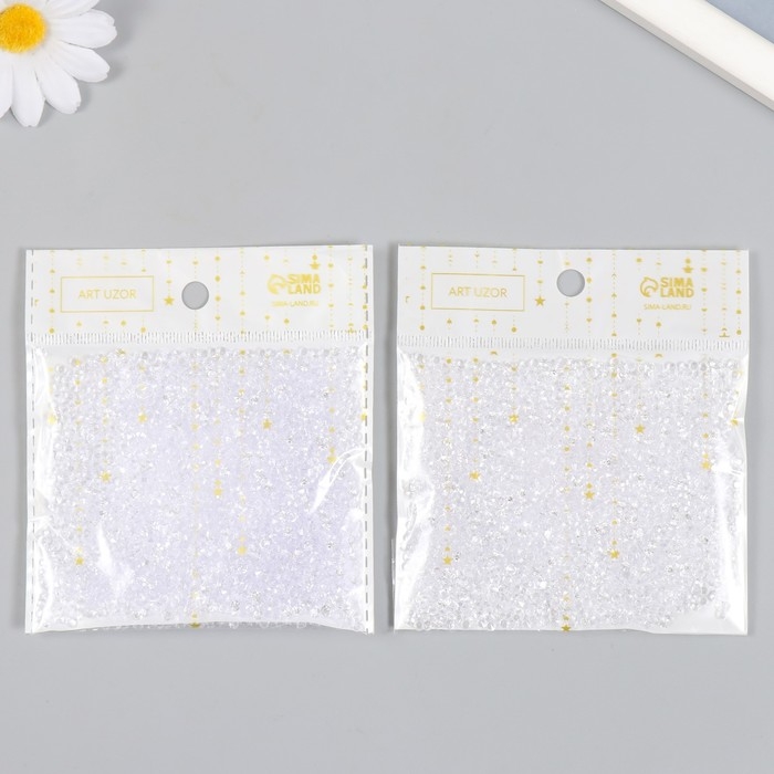 Декор для творчества пластик Декор для творчества пластик "Кристаллы прозрачные" набор 20 гр d=0,12 см