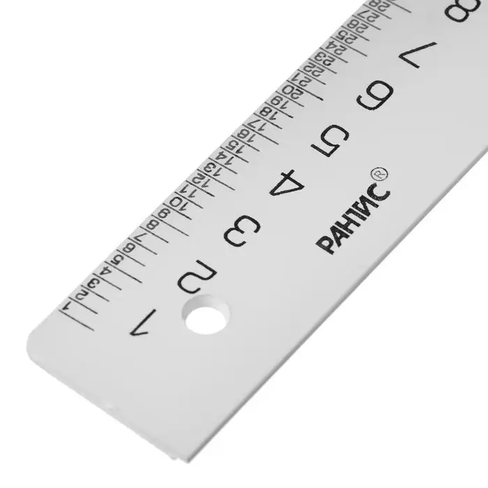 Линейка закройщика 30 см Линейка закройщика 30 см "Рантис", белая