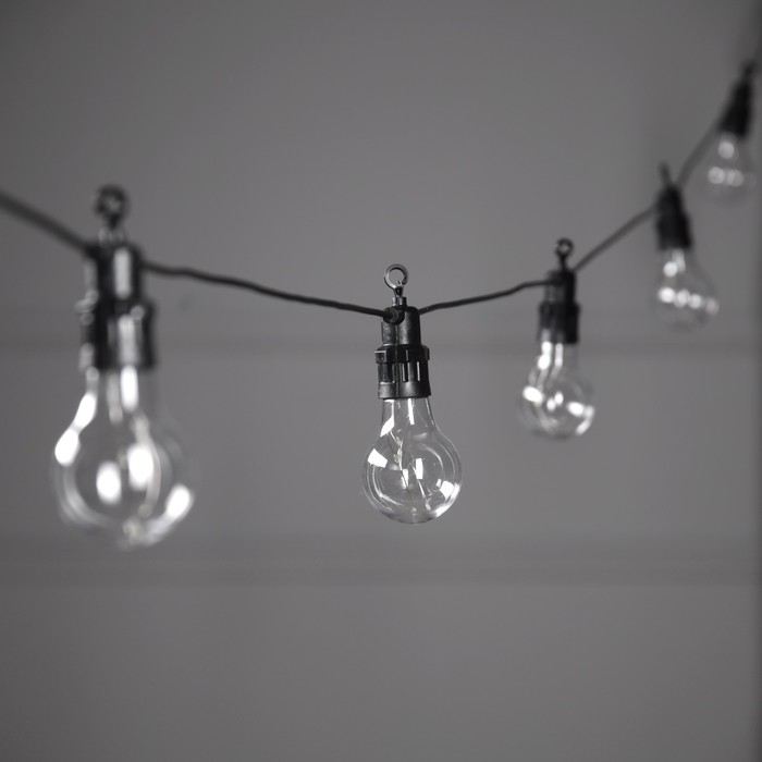 Гирлянда «Белт-лайт» 5 м с насадками «Роса», IP44, УМС, тёмная нить, 50 LED, свечение белое, 3 В Гирлянда «Белт-лайт» 5 м с насадками «Роса», IP44, УМС, тёмная нить, 50 LED, свечение белое, 3 В