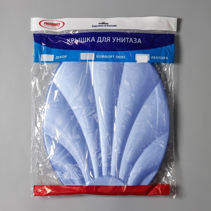 Сиденье для унитаза «Ракушка», 44,5×37 см, с крышкой, голубой перламутр Сиденье для унитаза «Ракушка», 44,5×37 см, с крышкой, голубой перламутр