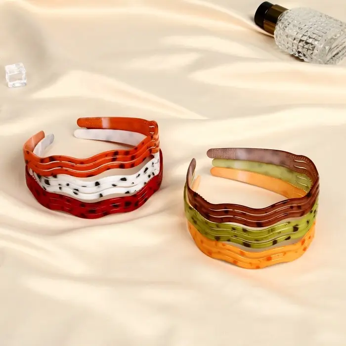 Ободок для волос «Янтарный свет», волна, 1.7 см, МИКС Ободок для волос «Янтарный свет», волна, 1.7 см, МИКС