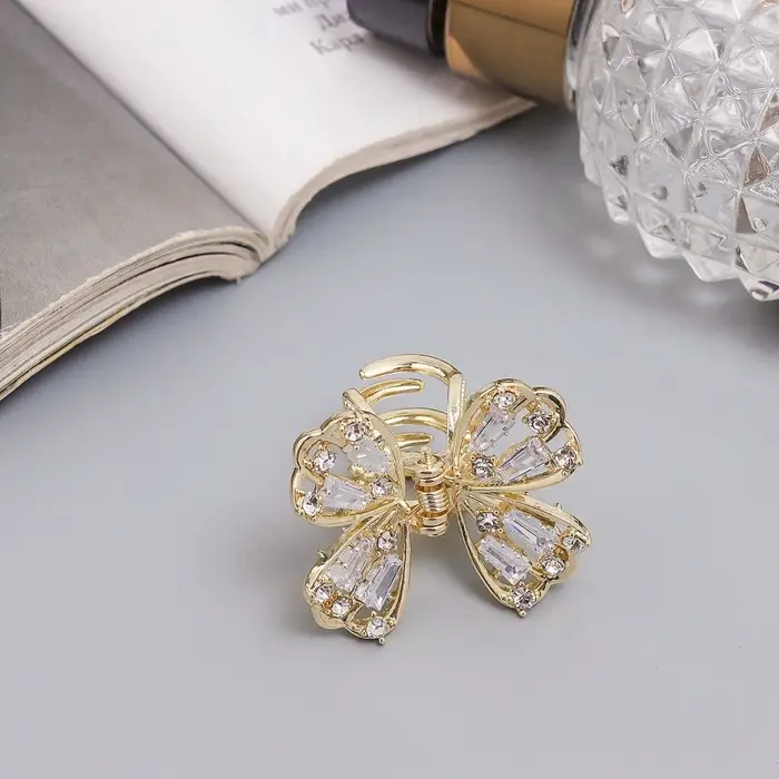 Крабик для волос &laquo;Доротеа&raquo;, бабочка элит, 3.5 см, золотистый