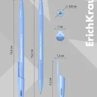 Ручка шариковая ErichKrause R=301 Pastel Stick, узел 0.7 мм, синяя, МИКС