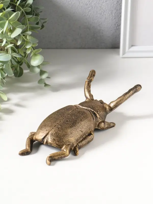 Сувенир чугун съемник для снятия обуви "Жук-олень" 21х9,5х4,8 см