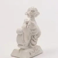 Фигурка декоративная &laquo;Коза с подковой на удачу&raquo;, неокрашенная, 6&times;5&times;3 см, белая
