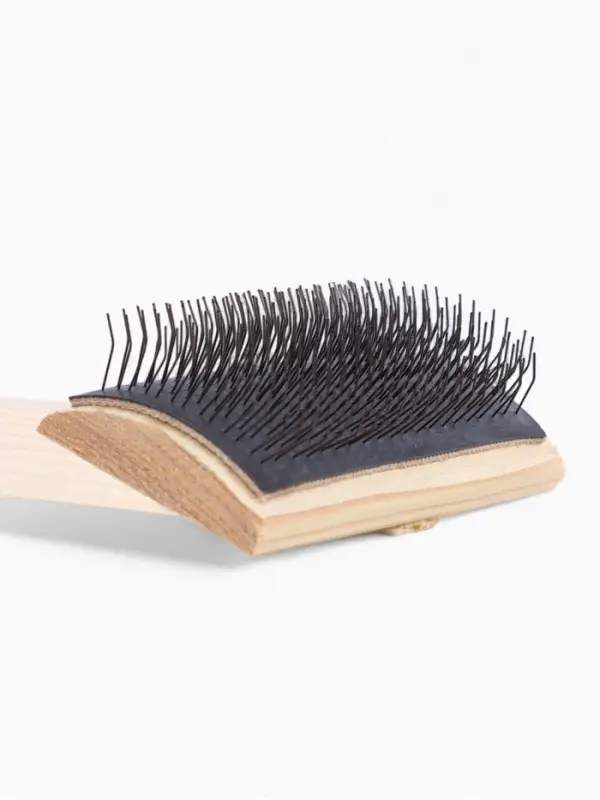 Щетка - пуходёрка ZOONIK, 85&times;55 мм, полукруглая, большая, дерево